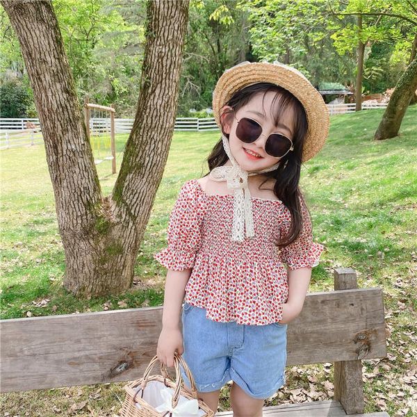 shirts wlg boutique girl blouse kids summer puff short sleeve floral printed baby cute for 1-6 years, White;black
shirts wlg boutique girl blouse kids summer puff short sleeve floral printed baby cute for 1-6 years, White;black