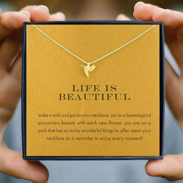 pendant necklaces icareu fashion woodpecker small bird gold necklace hummingbird clavicle chain choker with box gift wish card, Silver
pendant necklaces icareu fashion woodpecker small bird gold necklace hummingbird clavicle chain choker with box gift wish card, Silver