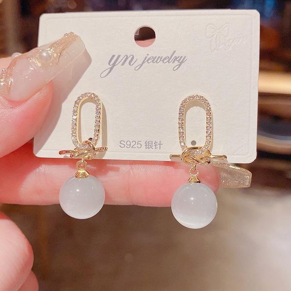 stud luxury 14k real gold 925 silver needle knotted opal fashion personality earrings for women cubic zircon zc, Golden;silver
stud luxury 14k real gold 925 silver needle knotted opal fashion personality earrings for women cubic zircon zc, Golden;silver