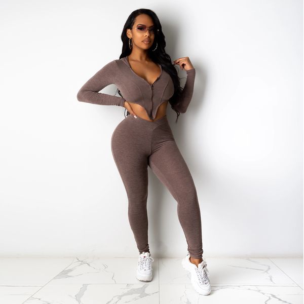 2021 new arrival front zipper v-neck longsleeve hooded sport ladies workout fitness solid color women 2 pieces set, White
2021 new arrival front zipper v-neck longsleeve hooded sport ladies workout fitness solid color women 2 pieces set, White