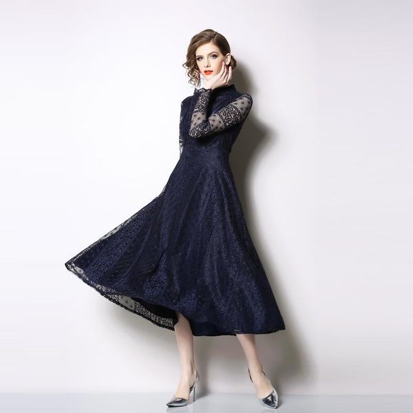 casual dresses 2021 autumn lace women floral crochet hollow out vestidos work elegant ladies evening party dress, Black;gray
casual dresses 2021 autumn lace women floral crochet hollow out vestidos work elegant ladies evening party dress, Black;gray