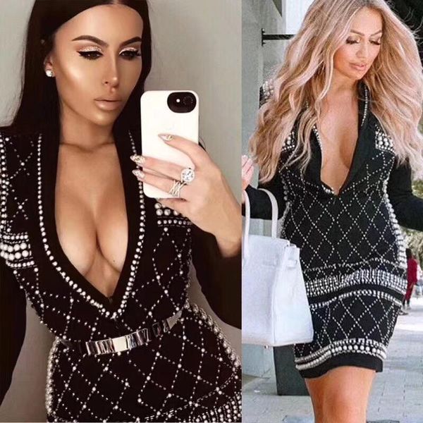 casual dresses mini long sleeve black 2021 knitted women ladies bodycon fashion celebrity beaded party robes, Black;gray
casual dresses mini long sleeve black 2021 knitted women ladies bodycon fashion celebrity beaded party robes, Black;gray