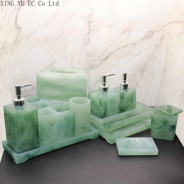 bath accessory set nordic bathroom supplies emerald green lotion bottle toothbrush holder tissue box storage tray simple decoration
bath accessory set nordic bathroom supplies emerald green lotion bottle toothbrush holder tissue box storage tray simple decoration