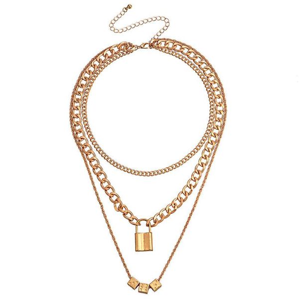 pendant necklaces vintage boho multilayered choker lock square chain necklace for women hip hop gold color collar party jewelry gift, Silver
pendant necklaces vintage boho multilayered choker lock square chain necklace for women hip hop gold color collar party jewelry gift, Silver