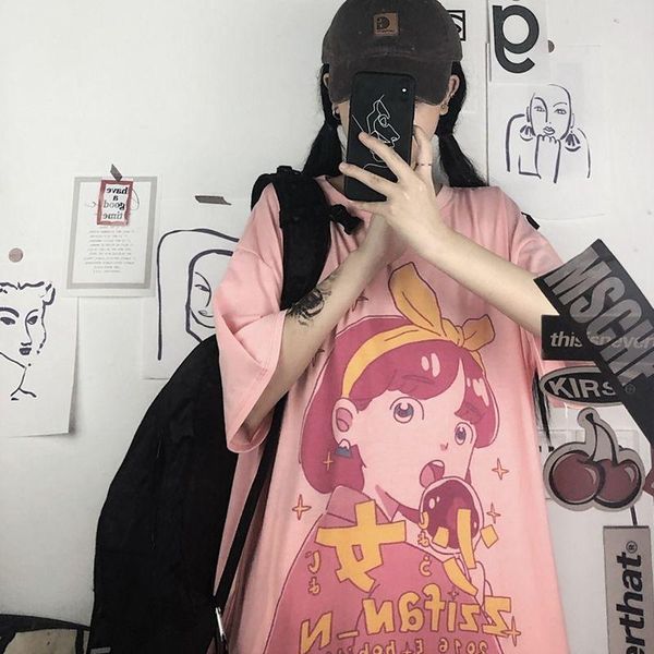 women's t-shirt cute cartoon sweet girls japanese streetwear harajuku fun pink kawaii casual ulzzang vintage loose summer women, White
women's t-shirt cute cartoon sweet girls japanese streetwear harajuku fun pink kawaii casual ulzzang vintage loose summer women, White