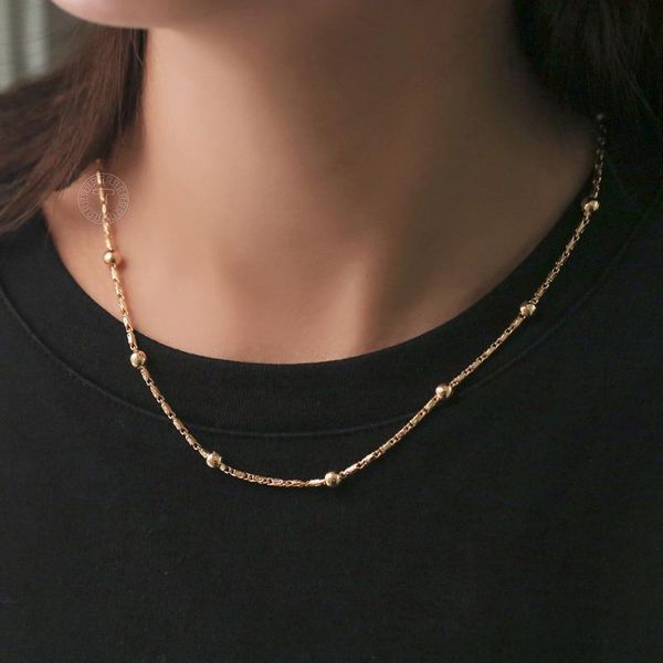 chains womens ball beaded necklace 585 rose gold filled satellite link chain 50/60cm 2/3mm wholesale jewelry gifts lcn46, Silver
chains womens ball beaded necklace 585 rose gold filled satellite link chain 50/60cm 2/3mm wholesale jewelry gifts lcn46, Silver
