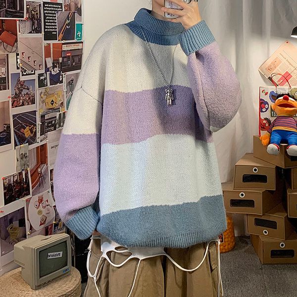 2021 winter turtleneck sweater men's warmth fashion hit color retro casual knitted pullover men sweaters mens clothes doyt, White;black
2021 winter turtleneck sweater men's warmth fashion hit color retro casual knitted pullover men sweaters mens clothes doyt, White;black