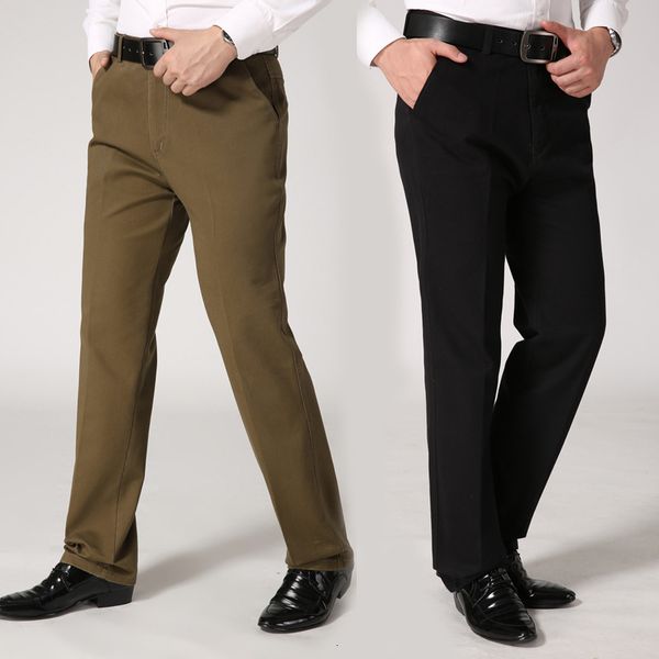 2021 men cato casual herfst mid-taille straight losse broek, Black