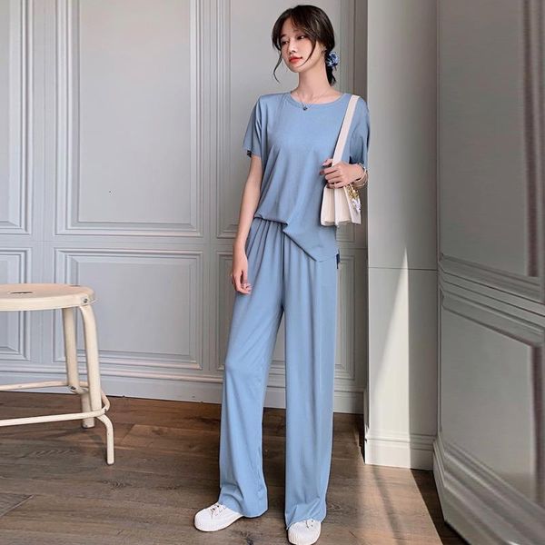 lazy suit summer thin viscose fiber loose wide leg pants 2 pcs leisure fashion pajamas set comfortable home wear suits plus size, Black;red
lazy suit summer thin viscose fiber loose wide leg pants 2 pcs leisure fashion pajamas set comfortable home wear suits plus size, Black;red