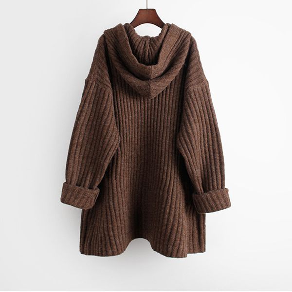 autumn winter sweater women 2020 casual oversize hooded sweater jacket female tick warm knitted pullovers loose long sweates zks4, White;black
autumn winter sweater women 2020 casual oversize hooded sweater jacket female tick warm knitted pullovers loose long sweates zks4, White;black