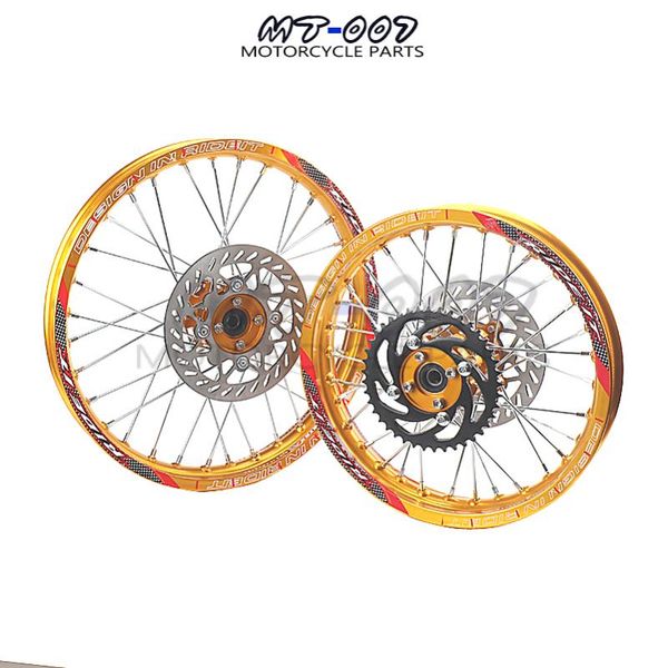 gold front 1.60-17 rear 1.85-14 inch alloy wheel rim with cnc hub brake disc for kayo hr-160cc ty150cc dirt pit bike 14/17 inch
gold front 1.60-17 rear 1.85-14 inch alloy wheel rim with cnc hub brake disc for kayo hr-160cc ty150cc dirt pit bike 14/17 inch