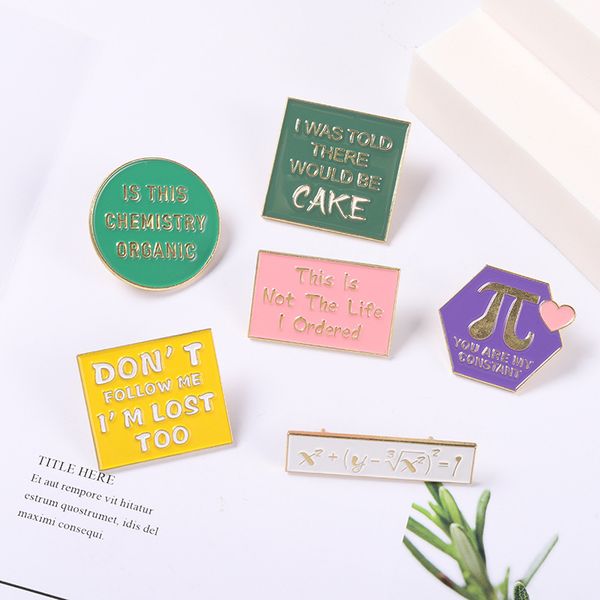 geometric equation letter brooch exquisite design enamel badge clothing accessories student school bag pendant wholesale, Gray
geometric equation letter brooch exquisite design enamel badge clothing accessories student school bag pendant wholesale, Gray