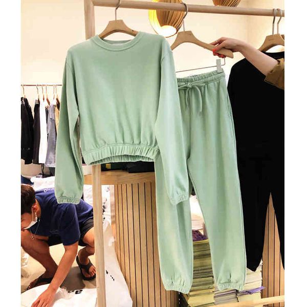 set 2021 autumn and winter korean version sweater loose sports leisure two-piece set korea dongdamen women's wear, Gray
set 2021 autumn and winter korean version sweater loose sports leisure two-piece set korea dongdamen women's wear, Gray