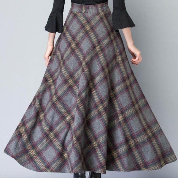 skirts elegant women autumn winter plaid long maxi skirt big swing high waist woolen office, Black
skirts elegant women autumn winter plaid long maxi skirt big swing high waist woolen office, Black