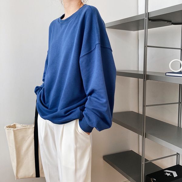 women's hoodies & sweatshirts autumn new solid color long sleeve sweatshirt streetwear woman clothes korean loose bf lazy style wo, Black
women's hoodies & sweatshirts autumn new solid color long sleeve sweatshirt streetwear woman clothes korean loose bf lazy style wo, Black
