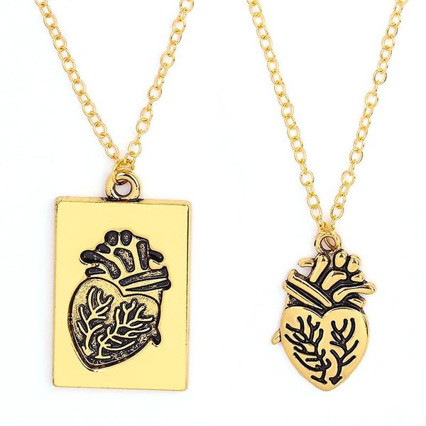 pendant necklaces 2pcs/set couple anatomical heart necklace ring for women hip hop valentine gift stainless steel punk style jewelry, Silver
pendant necklaces 2pcs/set couple anatomical heart necklace ring for women hip hop valentine gift stainless steel punk style jewelry, Silver