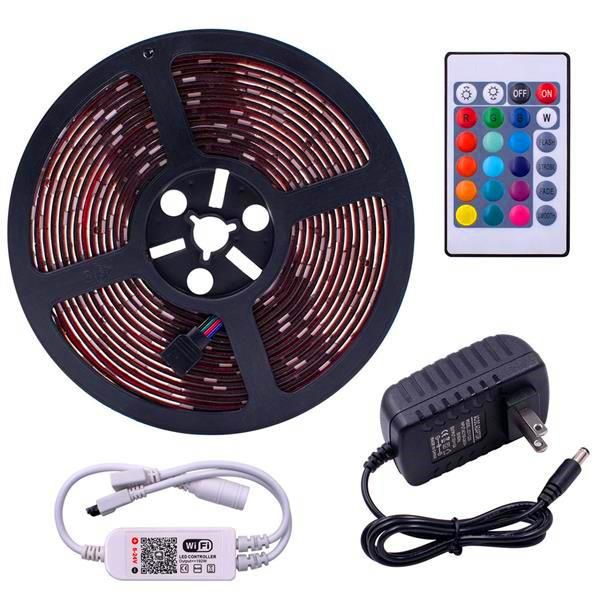 design 5m rgb 5050 waterproof led strip light smd 44 key remote wifi wireless light home decoration lamp flexible lighting
design 5m rgb 5050 waterproof led strip light smd 44 key remote wifi wireless light home decoration lamp flexible lighting