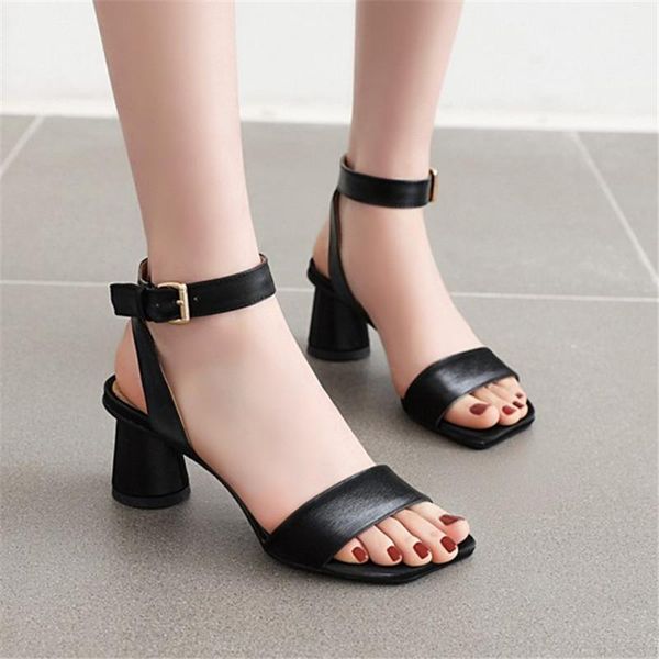 dress shoes pxelena korean concise office lady daily party date 2021 summer women sandals round high heels ankle strap silk pu 34-45, Black
dress shoes pxelena korean concise office lady daily party date 2021 summer women sandals round high heels ankle strap silk pu 34-45, Black