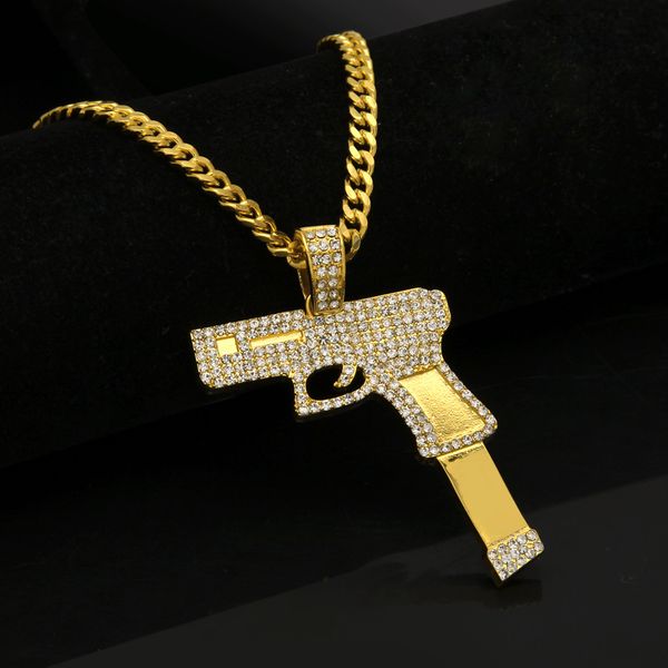 fashion full color pendant cuban link gold gun men necklace bling gun alloy long rhinestone chain albuf, Slivery;golden
fashion full color pendant cuban link gold gun men necklace bling gun alloy long rhinestone chain albuf, Slivery;golden