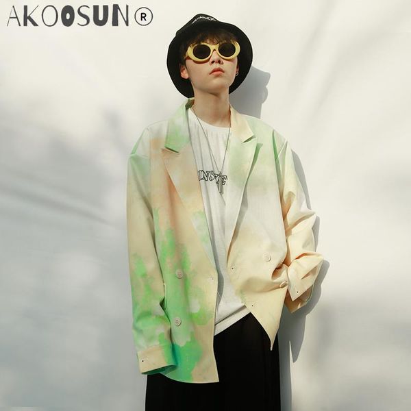 men's suits & blazers casual blazer men sin87 small suit jacket korean version of the trend single western spring gradient color clothe, White;black
men's suits & blazers casual blazer men sin87 small suit jacket korean version of the trend single western spring gradient color clothe, White;black