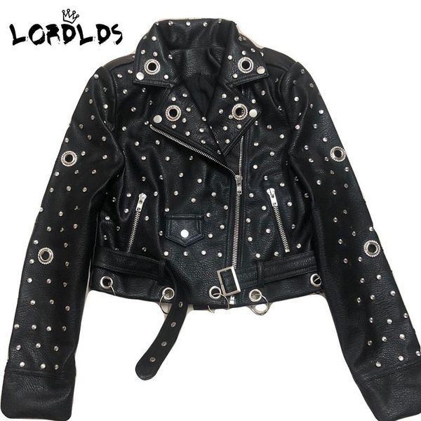 lordlds black faux leather cropped jacket women studded biker moto coats streetwear outfit for woman, Black;brown
lordlds black faux leather cropped jacket women studded biker moto coats streetwear outfit for woman, Black;brown