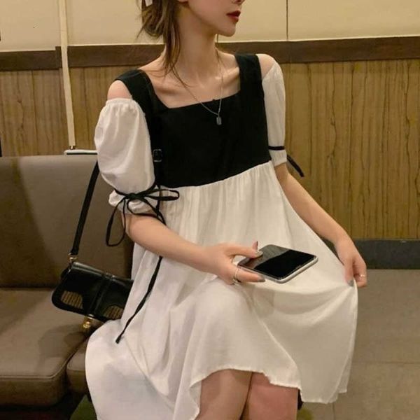 casual dresses patchwork sweet elegant women short sleeve vingate bandage bow design korean style party beach summer zvsk, Black;gray
casual dresses patchwork sweet elegant women short sleeve vingate bandage bow design korean style party beach summer zvsk, Black;gray