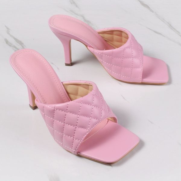 2021 new women's solid color mules thin high heel sandals square toe casual comfortable summer women shoes slippers thw0, Black
2021 new women's solid color mules thin high heel sandals square toe casual comfortable summer women shoes slippers thw0, Black