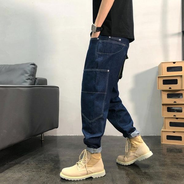 men's jeans mens fashion hip hop loose street washed pants denim trousers men for plus size s-3xl, Blue
men's jeans mens fashion hip hop loose street washed pants denim trousers men for plus size s-3xl, Blue
