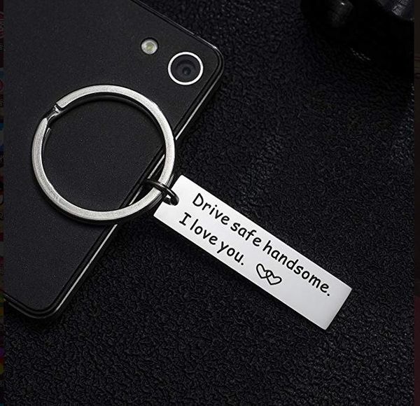 keychains drive safe handsome i love you key chain gift for boyfriend anniversary, Silver
keychains drive safe handsome i love you key chain gift for boyfriend anniversary, Silver