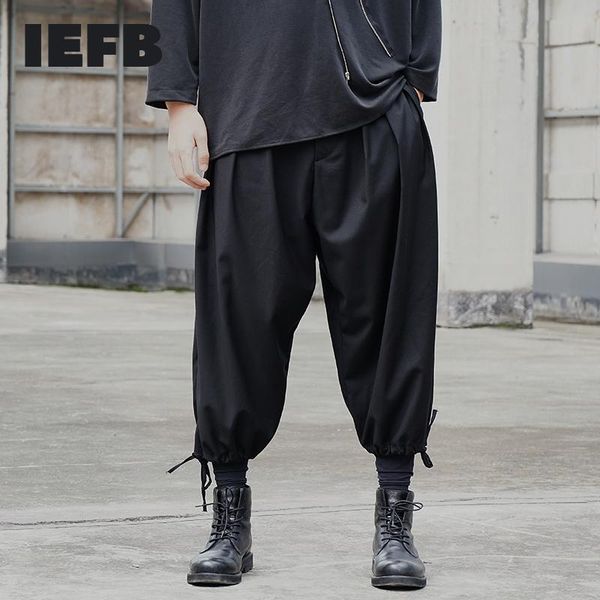 men's pants iefb drawstring high waist causal for male autumn looose trousers japanese fashion wide leg 9y1573, Black
men's pants iefb drawstring high waist causal for male autumn looose trousers japanese fashion wide leg 9y1573, Black