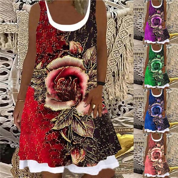 casual dresses summer rose floral print dress women sleeveless fake two piece loose 2xl fashion splicing boho femme, Black;gray
casual dresses summer rose floral print dress women sleeveless fake two piece loose 2xl fashion splicing boho femme, Black;gray