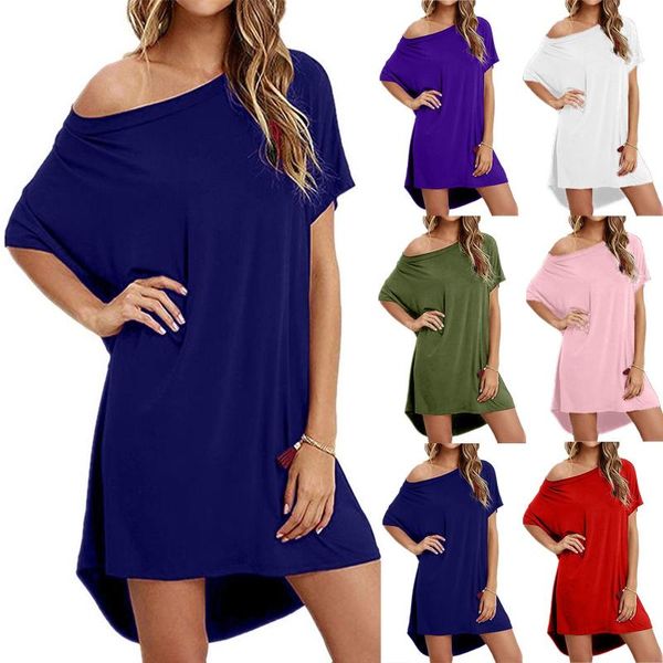 casual dresses 2021 summer fashion womens solid color slanted shoulder slasn neck irregular dress vestidos beach sundress, Black;gray
casual dresses 2021 summer fashion womens solid color slanted shoulder slasn neck irregular dress vestidos beach sundress, Black;gray