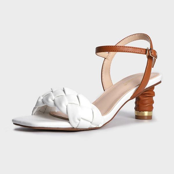 sandals weaving high-heeled sandal 2021 square toe small chunky heels fashion single shoes comfortable everyday outside wear women, Black 
sandals weaving high-heeled sandal 2021 square toe small chunky heels fashion single shoes comfortable everyday outside wear women, Black