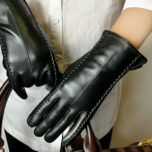 five fingers gloves genuine leather female fashion winter warm black cycling women driving touch phone screen glove mittens, Blue;gray
five fingers gloves genuine leather female fashion winter warm black cycling women driving touch phone screen glove mittens, Blue;gray