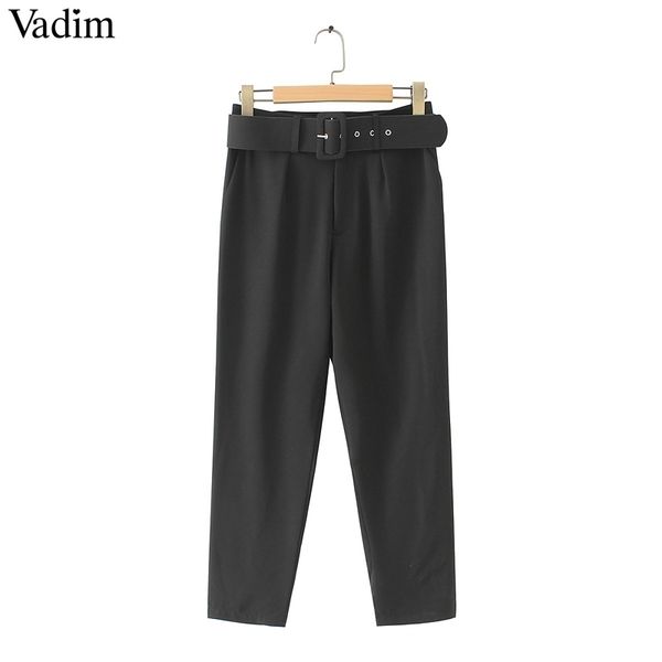 vadim women elegant black pants sashes pockets zipper fly solid ladies streetwear casual chic trousers pantalones ka152 t200103, Black;white
vadim women elegant black pants sashes pockets zipper fly solid ladies streetwear casual chic trousers pantalones ka152 t200103, Black;white