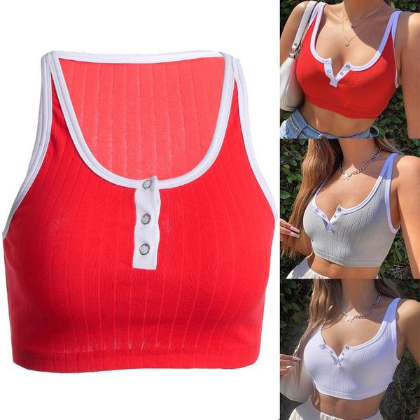 women's tanks & camis 2021 fashion slim fit red crop with button sleeveless camisole vest unique streetwear tank, White
women's tanks & camis 2021 fashion slim fit red crop with button sleeveless camisole vest unique streetwear tank, White