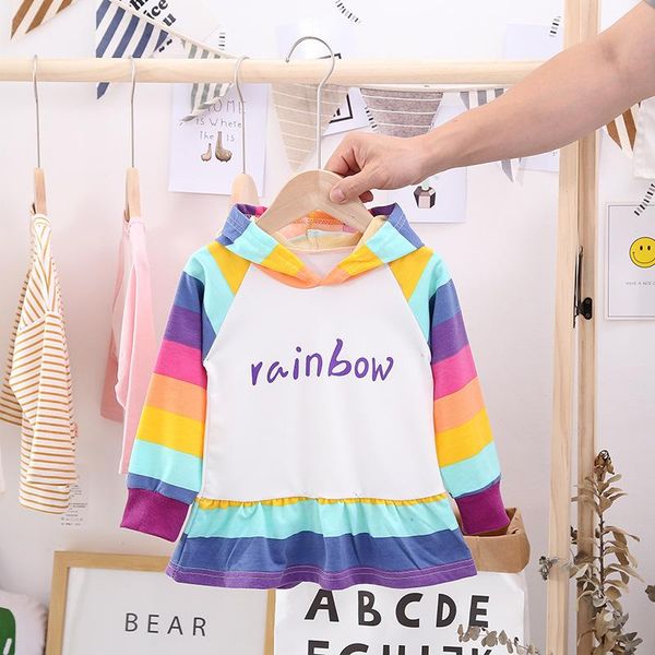 girl's dresses 0-5 years baby girl clothes spring and autumn kids striped rainbow long-sleeved hooded dress casual cotton for, Red;yellow
girl's dresses 0-5 years baby girl clothes spring and autumn kids striped rainbow long-sleeved hooded dress casual cotton for, Red;yellow