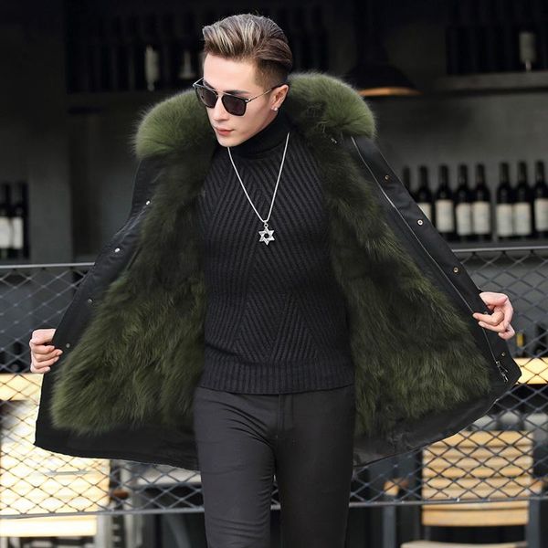 men's leather & faux 2021 parka real fur coat men jacket natural raccoon liner thick warm mens winter parkas clothes manteau homme hive, Black
men's leather & faux 2021 parka real fur coat men jacket natural raccoon liner thick warm mens winter parkas clothes manteau homme hive, Black