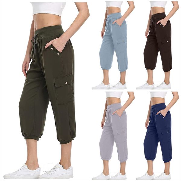 summer solid pantalon femme women capri high waist loose short trousers stretch, Black;white
summer solid pantalon femme women capri high waist loose short trousers stretch, Black;white