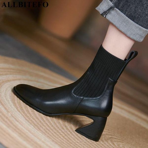 boots allbitefo size:34-42 genuine leather thick heels ankle for women winter snow shoes rain, Black
boots allbitefo size:34-42 genuine leather thick heels ankle for women winter snow shoes rain, Black