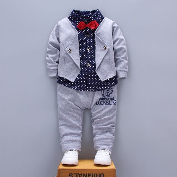 spring autumn children boys girls clothing sets kids fashion clothes baby gentleman t-shirts pants 2pcs/sets toddler tracksuit 135 q2, White 
spring autumn children boys girls clothing sets kids fashion clothes baby gentleman t-shirts pants 2pcs/sets toddler tracksuit 135 q2, White