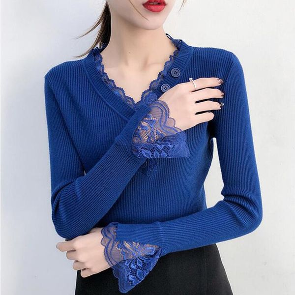 women's sweaters lace v-neck sweater pullover women korean autumn winter clothes long-sleeved bottoming shirt slim stretch knit jumper, White;black
women's sweaters lace v-neck sweater pullover women korean autumn winter clothes long-sleeved bottoming shirt slim stretch knit jumper, White;black