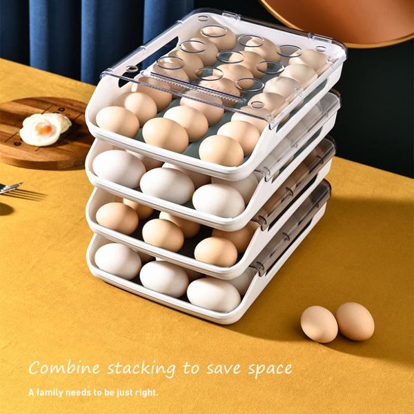 storage bottles & jars automatic rolling egg box household transparent drawer tray space saver kitchen refrigerator stackable organizer
storage bottles & jars automatic rolling egg box household transparent drawer tray space saver kitchen refrigerator stackable organizer