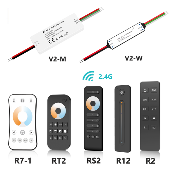 controllers v2-w v2-m rt2 r2 r12 rs2 r7-2 rf wireless dimmer led controller cct dual color remote control 12-24vdc 36-120w for strip
controllers v2-w v2-m rt2 r2 r12 rs2 r7-2 rf wireless dimmer led controller cct dual color remote control 12-24vdc 36-120w for strip