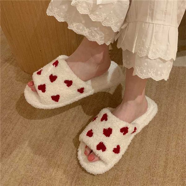 fuzzy house slippers for women girls fur slides winter warm women's indoor slippers cute heart print soft bedroom home shoes 211110, Black
fuzzy house slippers for women girls fur slides winter warm women's indoor slippers cute heart print soft bedroom home shoes 211110, Black