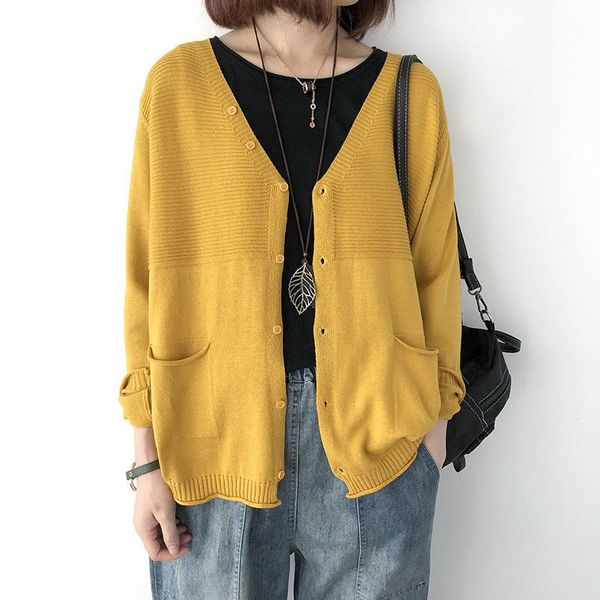tees t-shirt spring and loose v-neck long sleeve knitted cardigan 2021 outer early autumn thin sweater women's coat, White
tees t-shirt spring and loose v-neck long sleeve knitted cardigan 2021 outer early autumn thin sweater women's coat, White