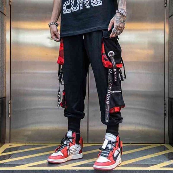 men hip hop black cargo pants joggers sweatpants overalls ribbons streetwear harem fashions trousers 210715
men hip hop black cargo pants joggers sweatpants overalls ribbons streetwear harem fashions trousers 210715