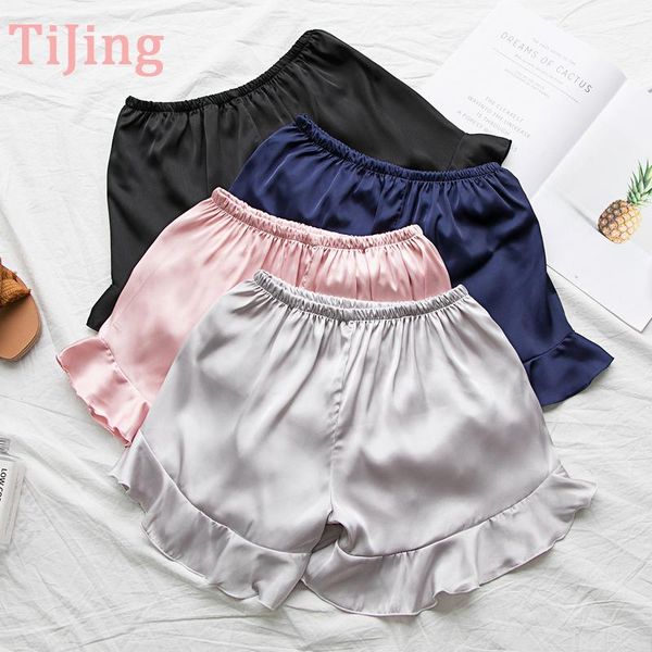 women's shorts tj summer women rayon silk female home in short skirts fashion spring woman ruffles japanese style shortp110, White;black
women's shorts tj summer women rayon silk female home in short skirts fashion spring woman ruffles japanese style shortp110, White;black