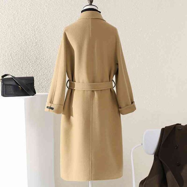 women's wool & blends winter coat long 100% coats female double-sided en jakcets for autumn korean clothes belt 2021 wpy4040, Black
women's wool & blends winter coat long 100% coats female double-sided en jakcets for autumn korean clothes belt 2021 wpy4040, Black