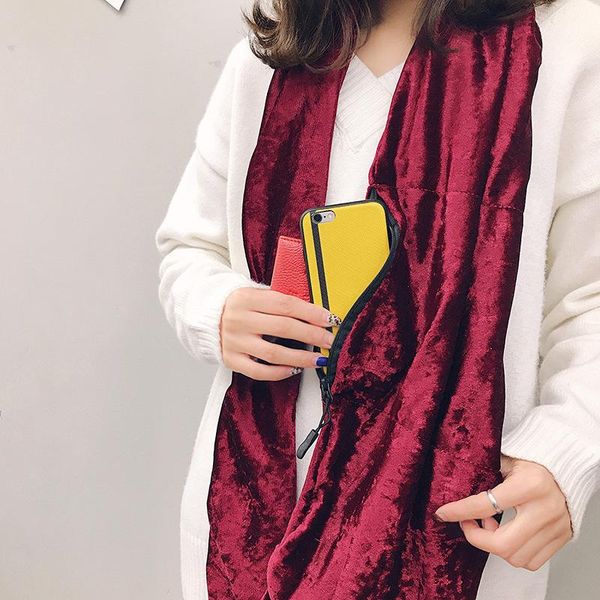 scarves winter velvet soft scarf women keep warm functional pocket storage ring scarives cachecol feminino rz*, Blue;gray
scarves winter velvet soft scarf women keep warm functional pocket storage ring scarives cachecol feminino rz*, Blue;gray